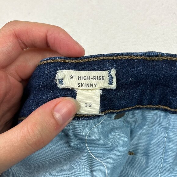 Madewell 9" Mid-Rise Skinny Jeans in Hayes Wash Size 32 Button Fly J9491 Denim - Picture 5 of 16